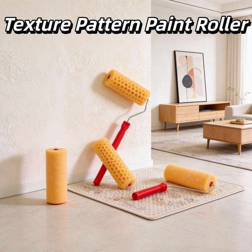 With Handle Texture Pattern Paint Roller Pattern Tool Liquid Wallpaper Paint Tool  DIY
