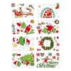 Christmas Cartoon Characters Decorate The Glass Windows with Window Display Atmosphere Stickers