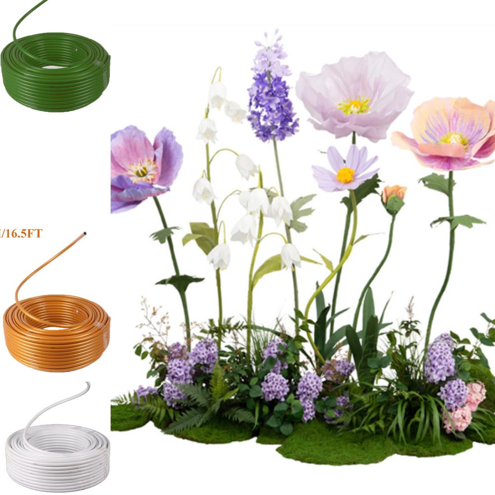 5M Plastic Molding Pipe Wedding Party Decoration Styling Tube Large Fake Flower Modeling Pipe DIY Props Styling Tube Aluminum