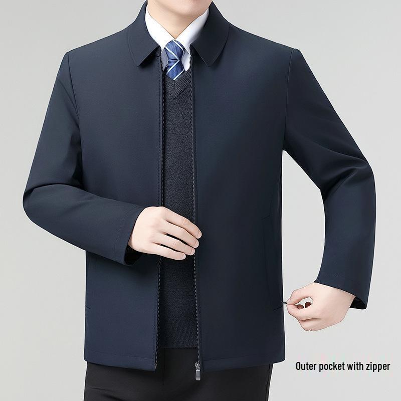 Men's Premium Goose Down Jacket - Thick, Warm Business Casual Short Coat