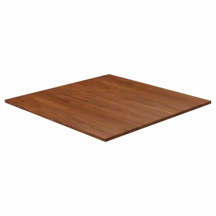 343018 vidaXL Square Table Top Dark Brown80x80x1.5cm Treated Oak Wood