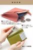 [HAKATA NO MORI LEATHER] Fragment Case, Bifold, for Bills, Genuine Leather, Mini Wallet, Small, Slim, Compact, Card Holder, Coin Purse, YKK Zipper,