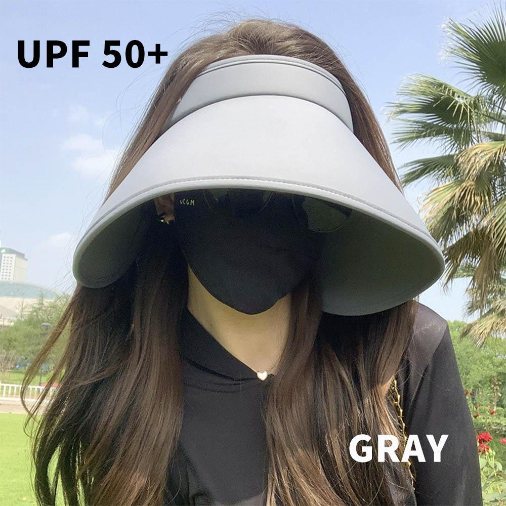 

Солнцезащитная шляпа с запахом, закрывающая все лицо, женская летняя шляпа от солнца с большими полями и полым верхом, велосипедная анти-ультрафиолетовая солнцезащитная шляпа из ледяного шелка M（56-58cm） серый