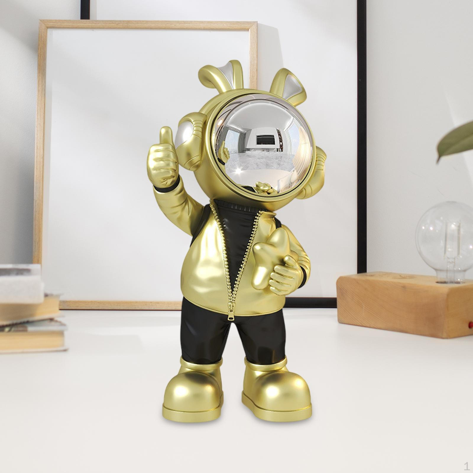 

Статуетка космонавта зі смоли 12x11,5x23 см, колекційне ремесло, універсальна прикраса для столу для книжкової полиці Golden
