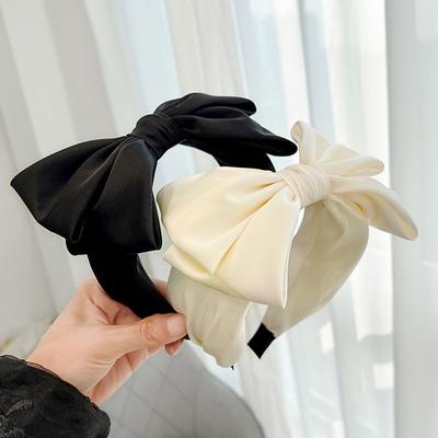 Fabric Craft Hair Clip Bow Fashion Solid Color Accessories Simple Headband Hair