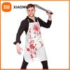 Xiaomi Halloween Blood Stained Butcher Apron Scary Horror Costume Masquerade Party Kitchen Cooking Novelty Gift Prank Prop Decoration