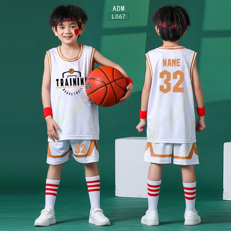 Kids Basketball Jersey Set Breathable Sweat-Absorbent Training Uniforms Team Game Wear Boys Girls