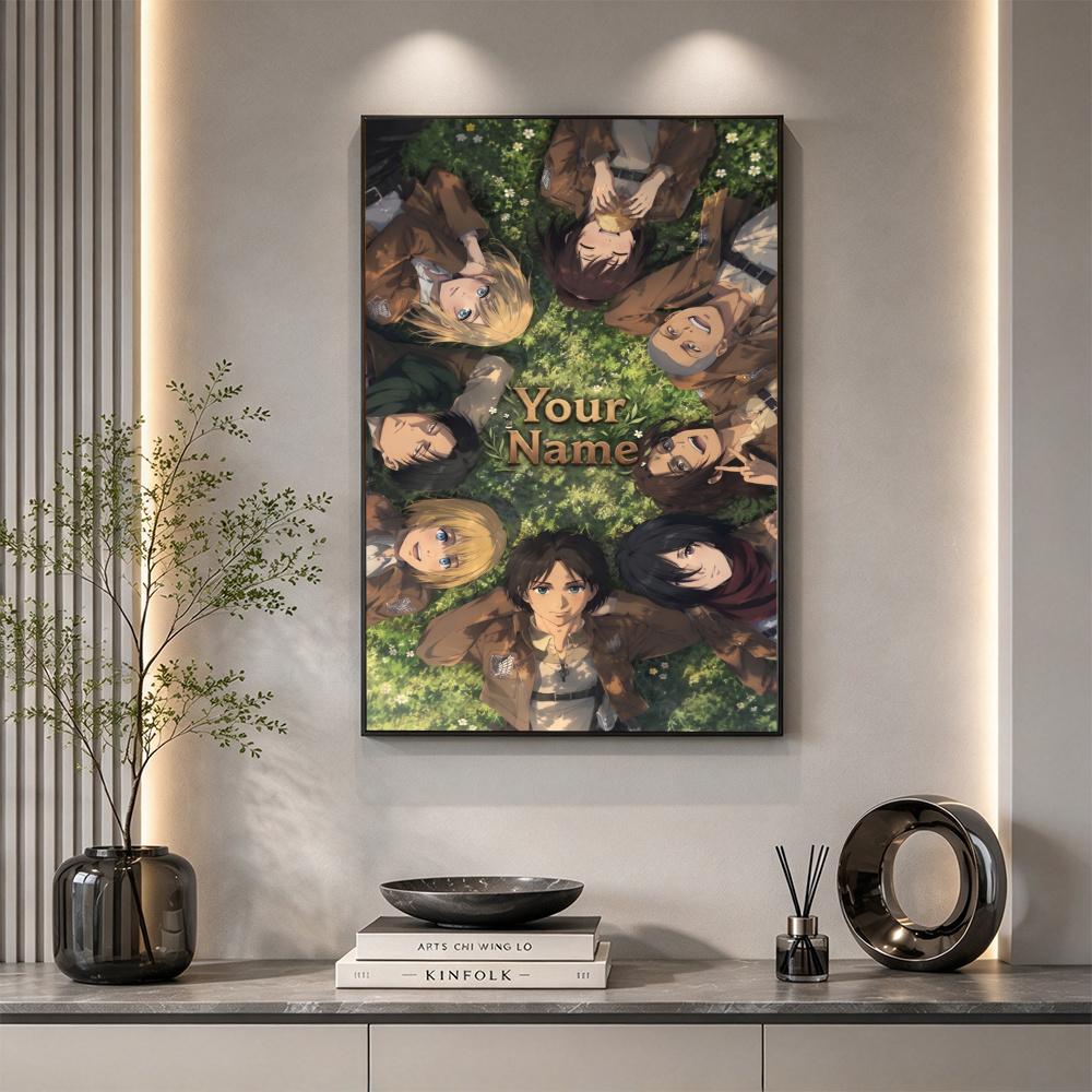 Attack Titan Customize Your Name Diamond Painting Round Diamond Diy Frameless Holiday Artwork Suitable For Home Office Wall Decoration