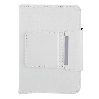 Tablet Laptop Universal Keyboard PU Leather Protective Case Cover (White‑7in)