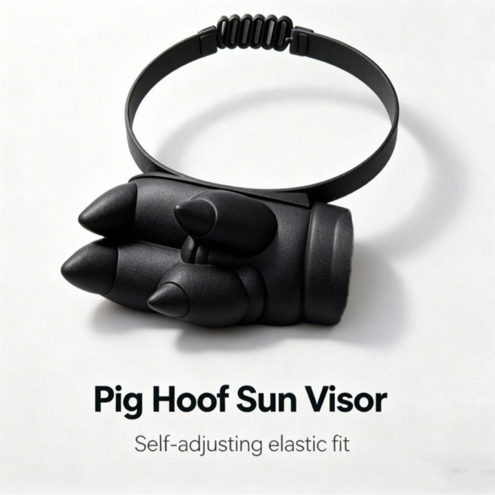 3D Printing 3D Printing Pig Trotter Cap Adjustable Hand Sun Visor Headband Outdoor Activities