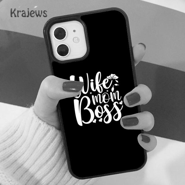 Krajews Frau Mama Chefin Zitate Weiche Handyhülle Cover Für iPhone 14 5 SE 6s 7 8 plus X XR XS 11 12 13 pro max Samsung S21 S22 ultra