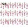 Vintage Style Holiday Hanging Charms Pink Wooden Nutcracker Ornaments for Christmas Tree Decorations, Soldier Pastel Decorations Home Pendants