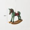 3pcs/set Christmas Three-dimensional Rocking Horse Small Pendant Christmas Tree Decoration Ornament Retro Christmas Decor