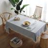 Tischdecke Einfarbig Uni Farbe Imitation Baumwolle und Leinen Fransen Spitze Geometrisch Rechteckig Esstisch Kaffeetisch Tischdecke