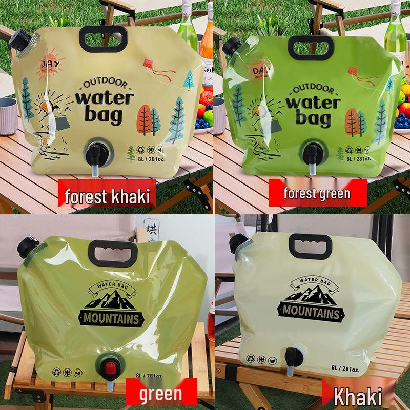 Large Capacity Foldable Outdoor Water Storage Bag for Camping and Mountaineering