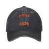 Gatos Amante del Café Gorra de Béisbol Vintage Desgastada Lavada Gorra Snapback para Unisex Mujeres Actividades al Aire Libre Gorras Ajustables Sombrero