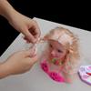 Makeup Pretend Playset for Girls - 17Pcs Hairdressing Styling Head Doll Makeup Toy Educational Toy Gift -B