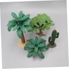 NUOBESTY Set of 4 Simulation Plants, Mini Fake Trees, for Landscape Models, Indoor Decor, DIY Landscape Model, Approx. 3.3 Inches