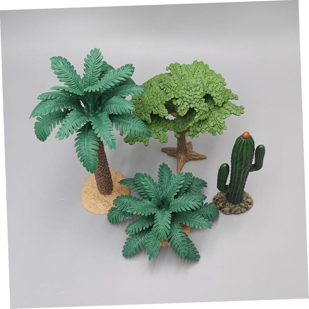 NUOBESTY Set of 4 Simulation Plants, Mini Fake Trees, for Landscape Models, Indoor Decor, DIY Landscape Model, Approx. 3.3 Inches