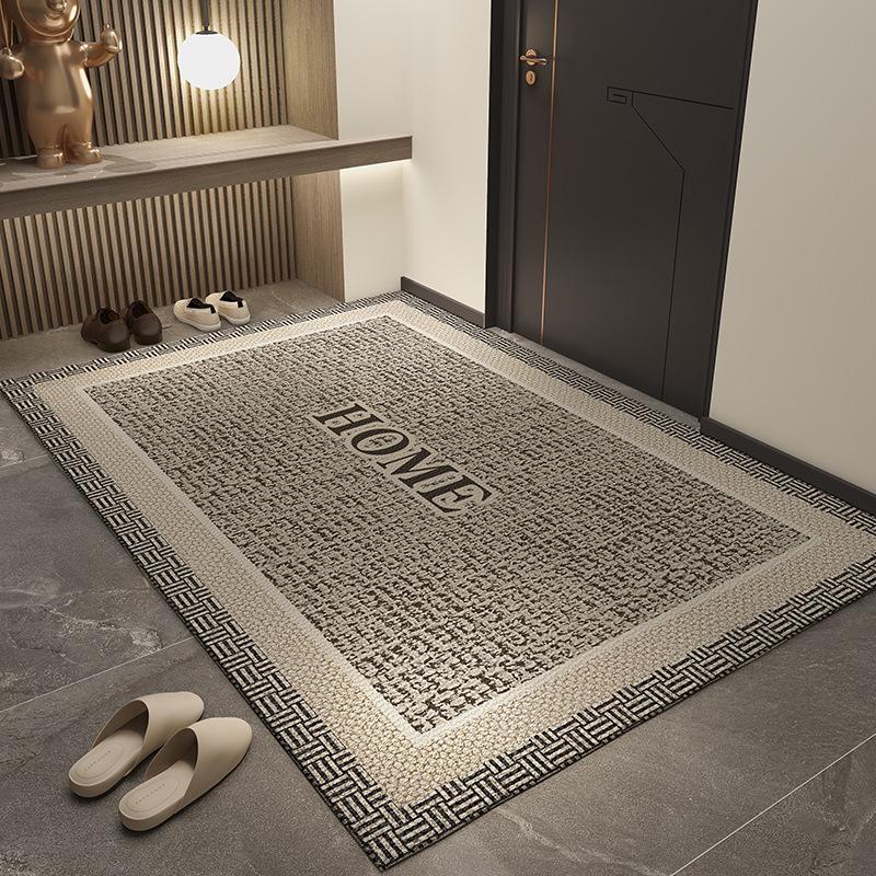 Elegante Zerbino Antiscivolo per Porta d'Ingresso - Resistente Miscela di Cotone e Lino