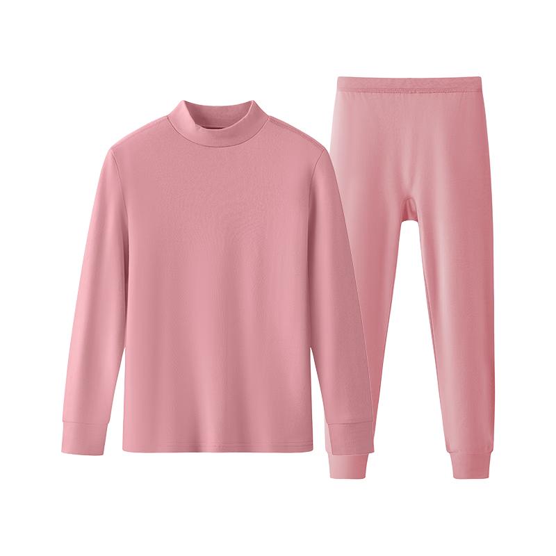 Girls' 100% Cotton Mock-Neck Thermal Underwear Set