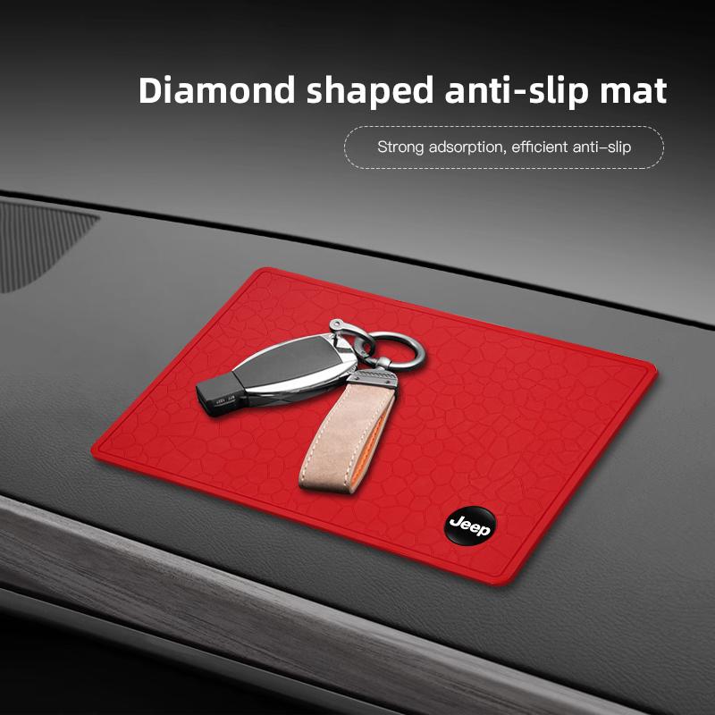 ARS4 Car Anti Slip Pad Center Console Instrument Panel Storage Pad For Jeep Renegade Wagoneer Avenger Recon Wrangler JK Gladiator