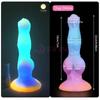 New Luminous Animals Dildos Horse Realistic Dog Dildo for Women Horse Penis Monster Dragon Anal Dildos Beautiful Women Men Sex Toys with Suction Cup