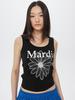 [mardimercredi] TANK SCOOP NECK FLOWERMARDI_BLACK WHITE
