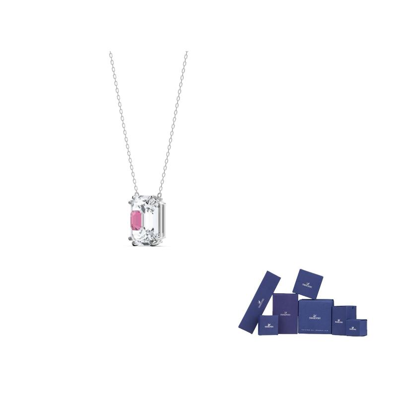 Swarovski Chroma Rhodium plated Necklaces Womens Silver F-Original brand box