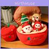 Cozy Christmas Plushie Super Soft Short Plush Stuffed Toy In Apple Shape Reindeer Snowman Santa Claus