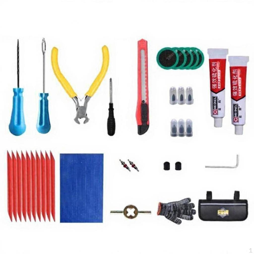 Kit, Tubeless Closure Strip, Motorcycle Tool Set, Emergency Solution Q9 45pcs Other