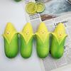 Stress Relief Cartoon Corn Toy Soft Stretchy Simulation Corn Squeeze Sensory Toy Simulated Vegetable Pinch Fidget Toy