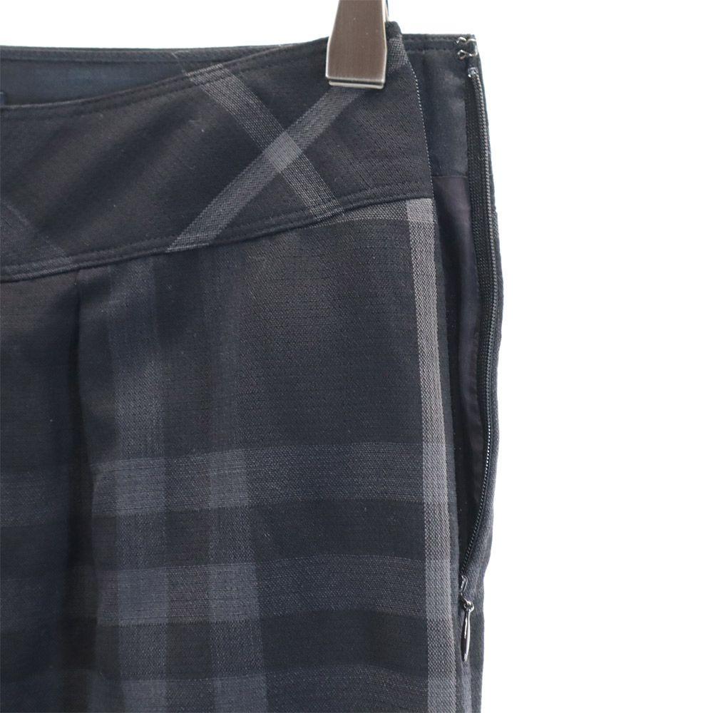 Burberry Sanyo Shokai Made In Japan Wool Check Pattern Midi Length Tack Skirt Women Used