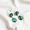 Natural Malachite Gemstone 925 Sterling Silver Jewelry Handmade Earrings 1.88" EE-73-11