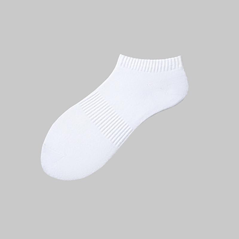 Men's & Women's Ankle Boat Socks: Black & White, Solid-Color, Odor-Resistant, Versatile, Thin Sports Socks for Spring/Summer