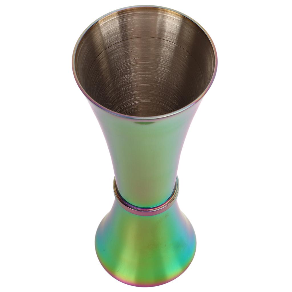 Double Jigger 304 Stainless Steel Thicken Design Wide Opening Glossy Appearance Easy Cleaning Alcohol Measuring Tool