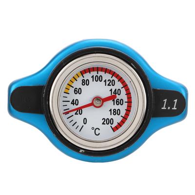 Aluminum Alloy Radiator Cap with Temperature Gauge Pressure Adjustment Leakproof Universal for