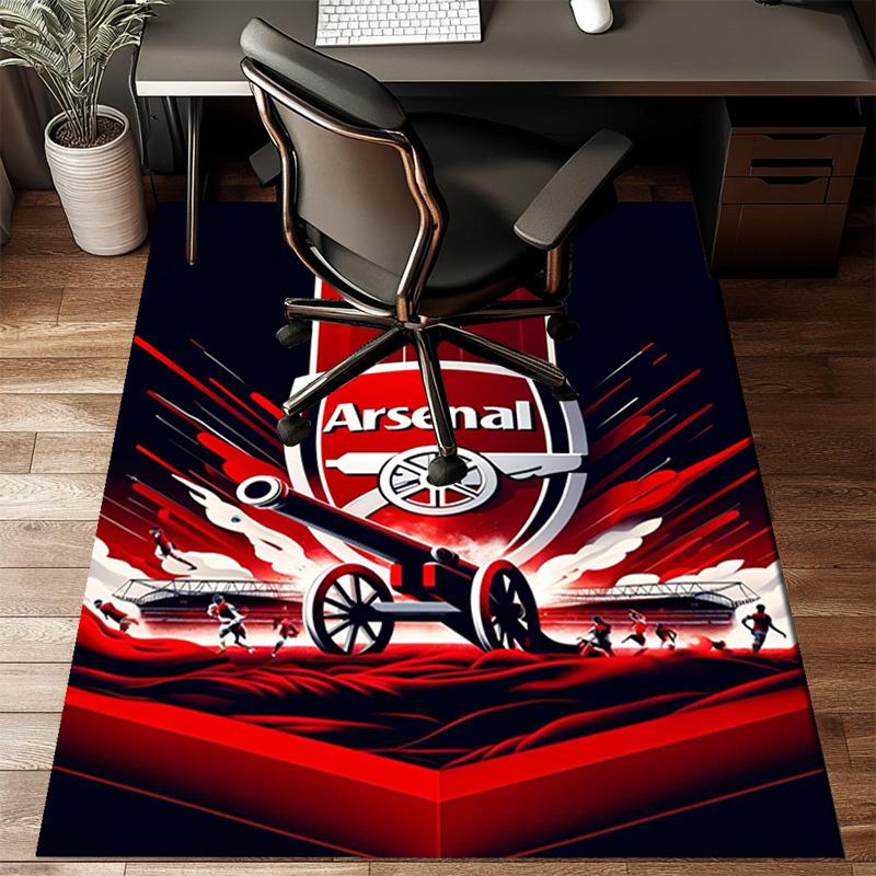 Arsenal Football Club Wappen Aufdruck Büro Teppich Stuhl Kissen Eingangsbereich Teppich, Teppiche für Wohnzimmer, Schlafzimmer Weihnachtsgeschenke