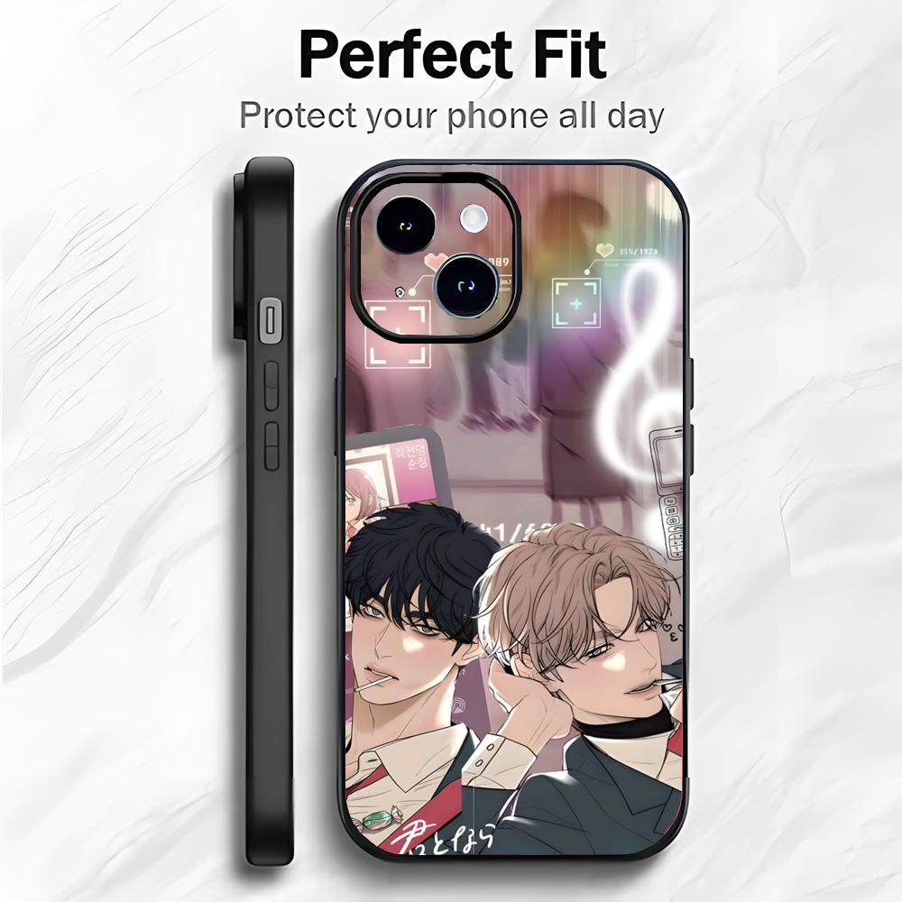 Romantischer Manhwa O-Operation Wahre Liebe Handyhülle Handyhülle Weiche Verpackung Leicht Für iPhone17 16 15 14 13ProMax