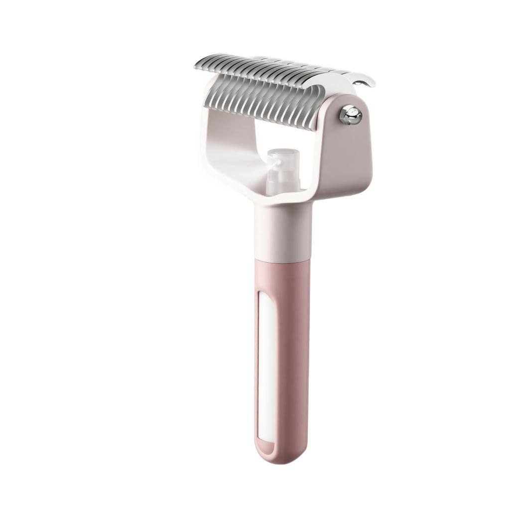 Pet Grooming Dematting Comb for Cats and Dogs Safe Fur Removal Tool Ergonomic Handle Deshedding Rake for Thick Long Hair Undercoat Removal