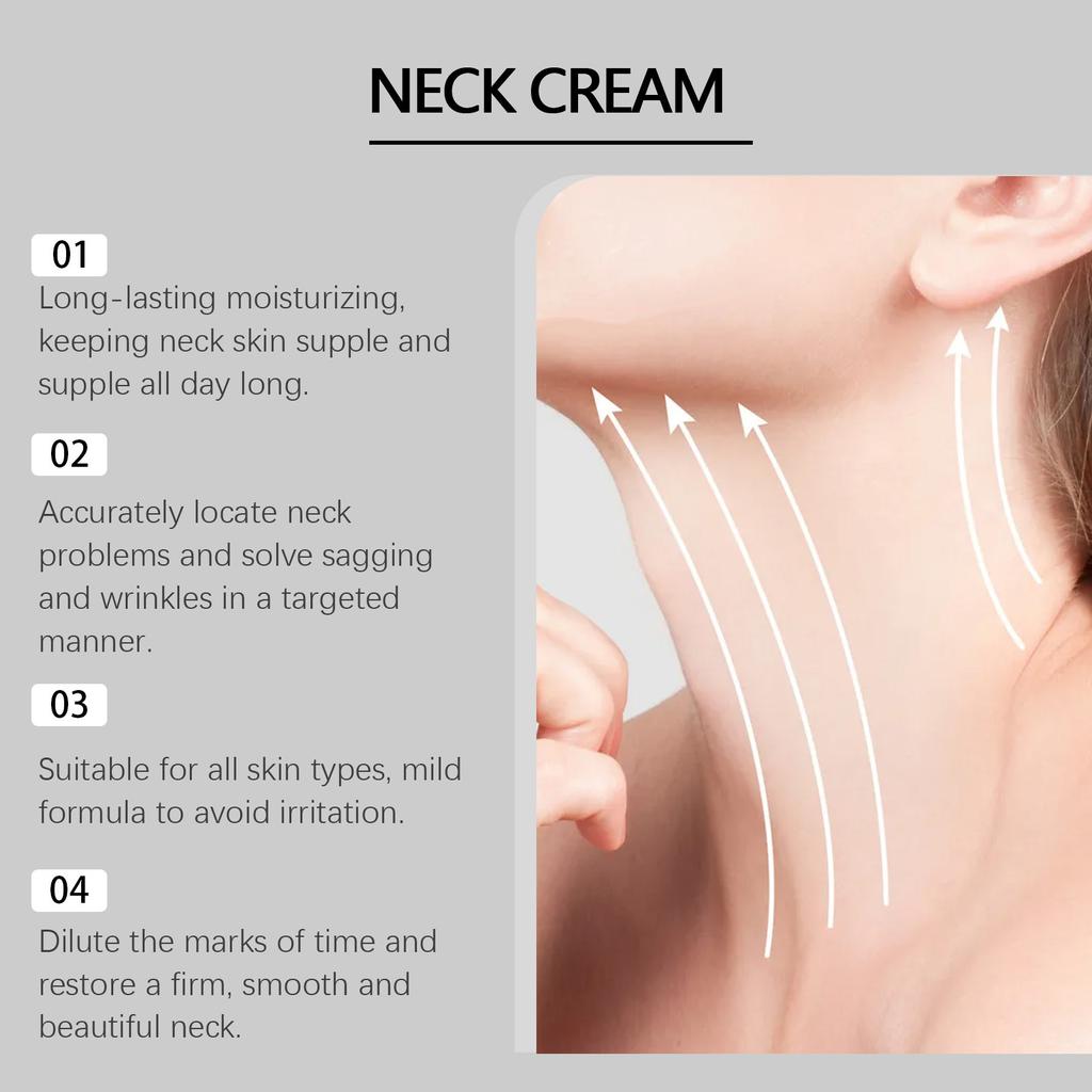 Firming Neck Cream Tightening Lift Double Chin Sagging Reduce Fine Lines Necklines Shaping Brightening Beauty Korean Skin Care