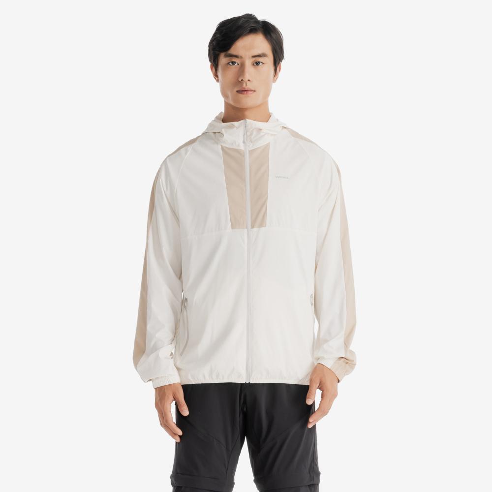 DECATHLON HELIUM 550 Color-blocking Design Sunscreen Breathable Hooded Jacket Men's Light Chalk Grey