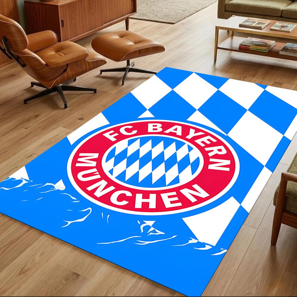 Bayern Munich Football Club Portable Floor Mat Soft Plush Water-resistant & Washable Kitchen & Bathroom Use Cute Cartoon Pattern Holiday Home Gift