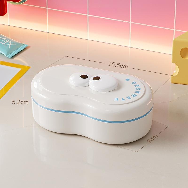 

High-value Large Drain Soap Box with Lid Student Dormitory Soap Storage Box Household синий