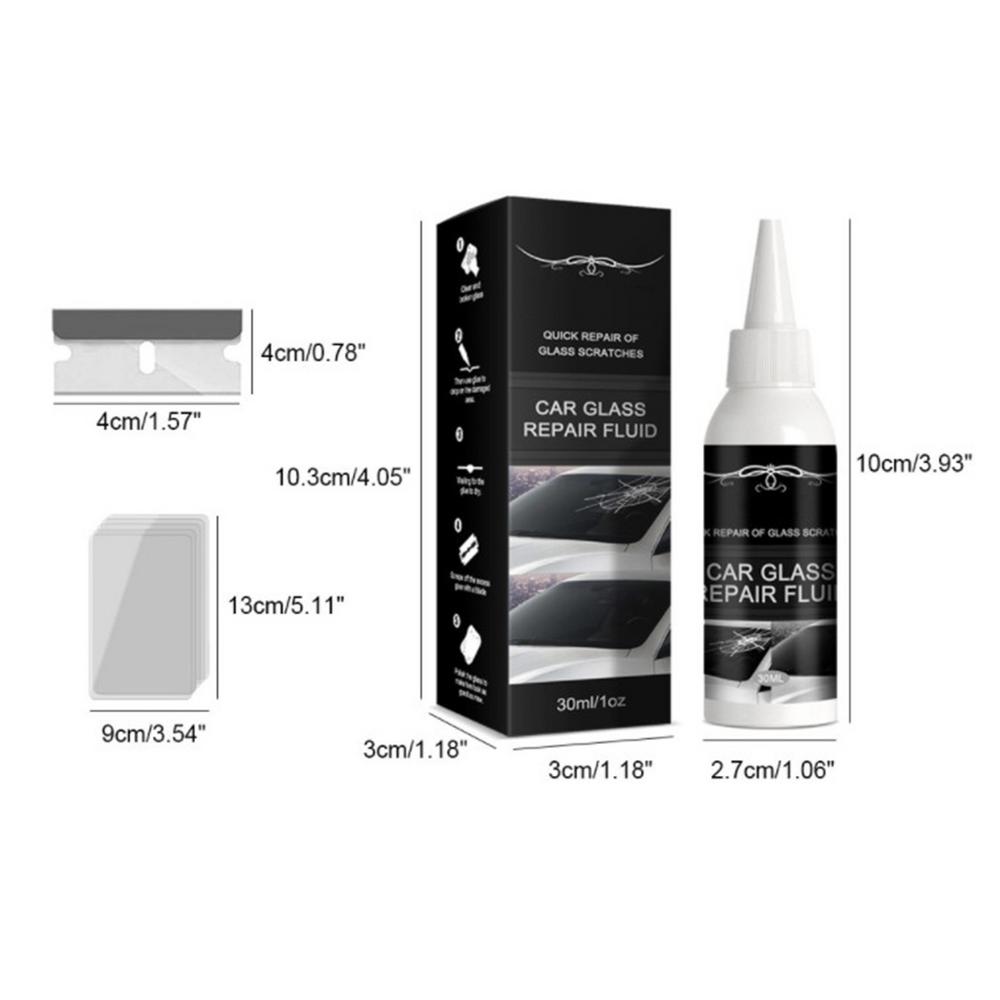 30ML Cracked Glass Repair Kit Windshield Repair Phone Liquid DIY Screen Crack Car Scratch Repair Restore Window Utensil
