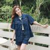 Sun Yi 2026 Women's Casual Short Sleeve Denim Shirt