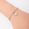 Stylish simple chain beaded multi-layer pearl bracelet pearl pendant Internet celebrity retro double bracelet jewelry