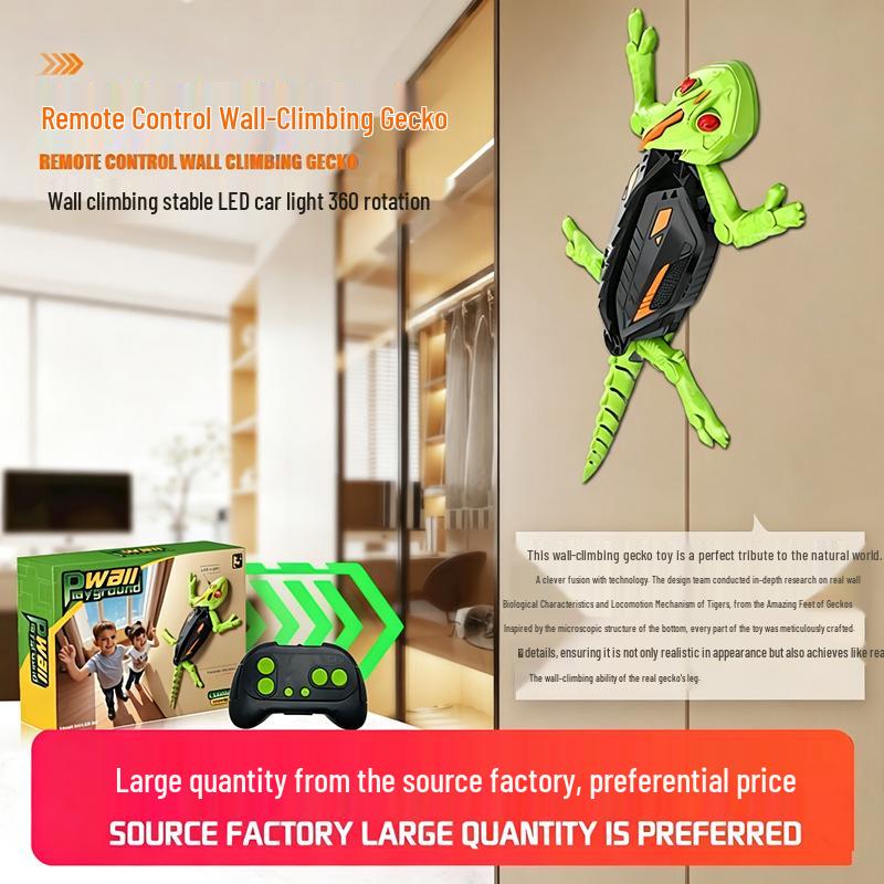 Electric Remote Control Wall-Climbing Chameleon Toy Car for Kids