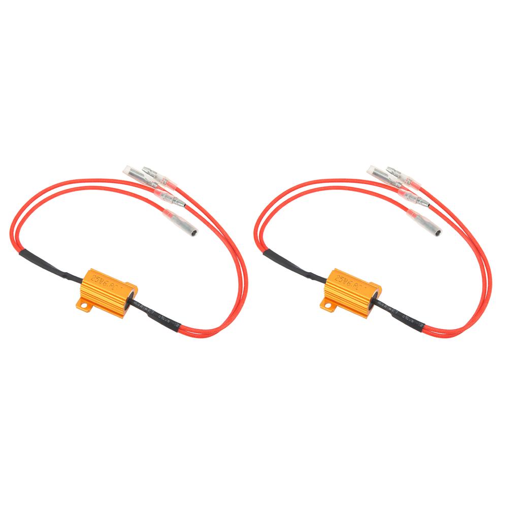 2 Pcs Error Free Load Resistor LED Light Bulbs Wiring Adapters for Daytime Running Fog Light