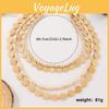 Bohemian Multilayer Wooden Bead Necklace For Women Summer Fashion Accessory
